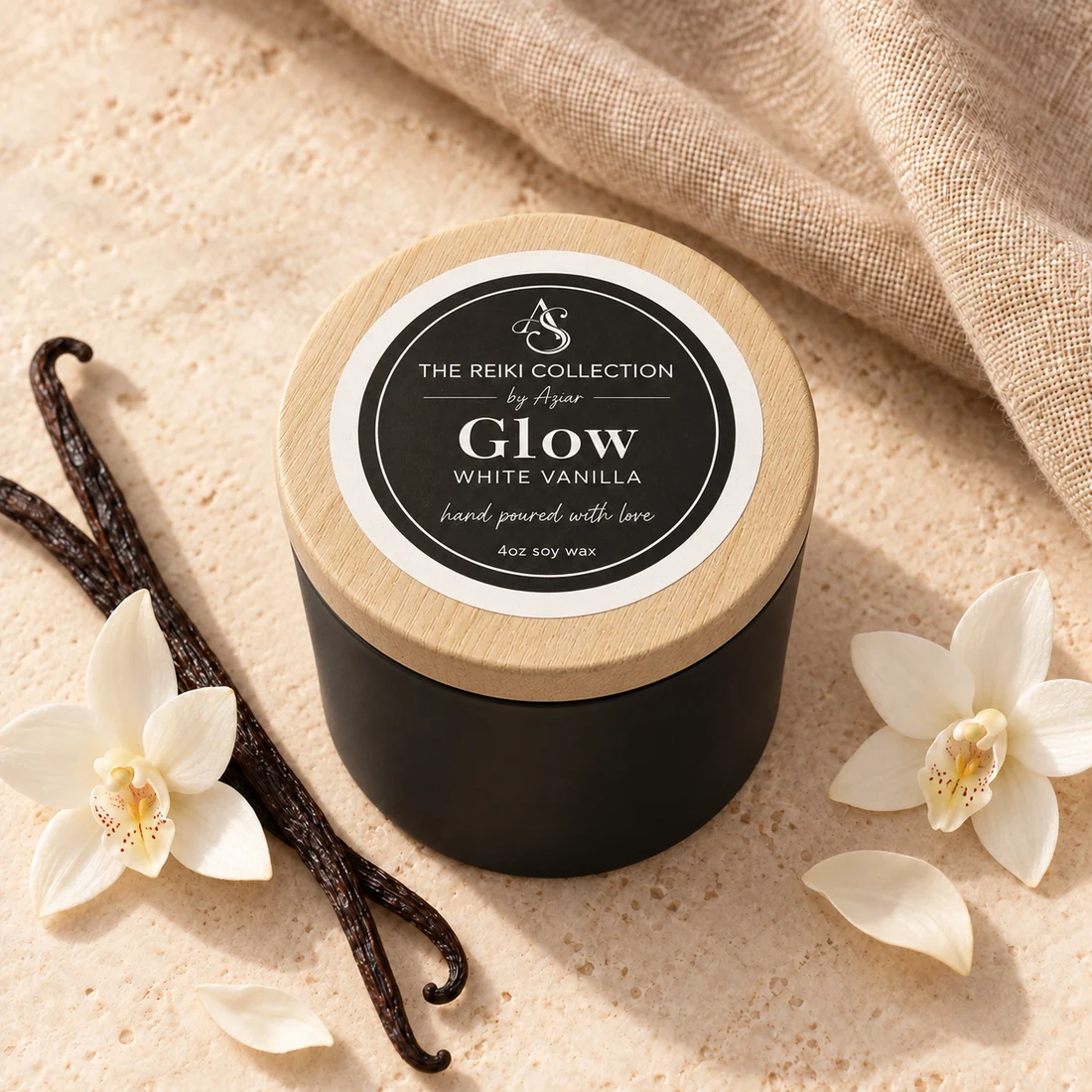 Glow 4 oz candle in its classic jar